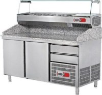 Pizzacılar İçin Malzeme Hazırlık Buzdolabı Mermerli:Sanayi tipi hazırlık buzdolaplarından bu malzeme hazırlık buzdolabı paslanmaz çelik gövde ve mermer tabla ile imal edilmiştir - Pizzacılar için malzeme hazırlık buzdolabı 0212 2370749